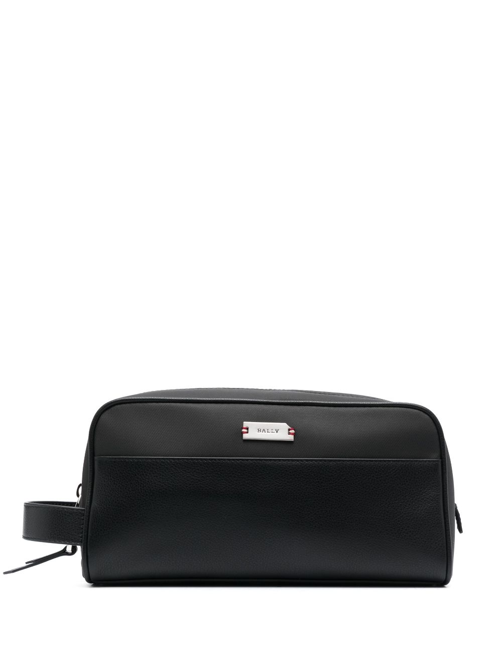 Bally logo-plaque zip-fastening clutch bag - Black von Bally