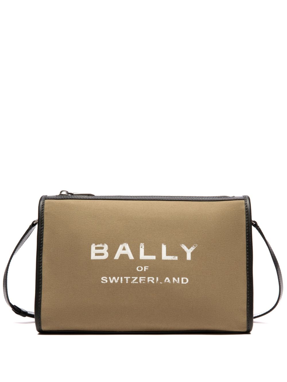 Bally logo-print canvas messenger bag - Neutrals von Bally