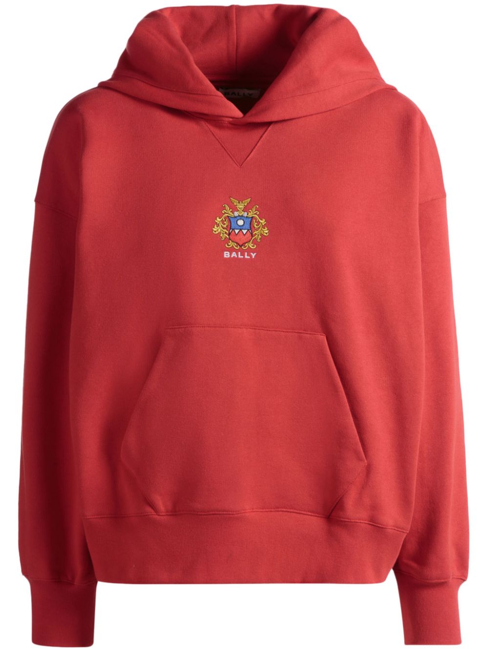 Bally logo-print cotton hoodie - Red von Bally