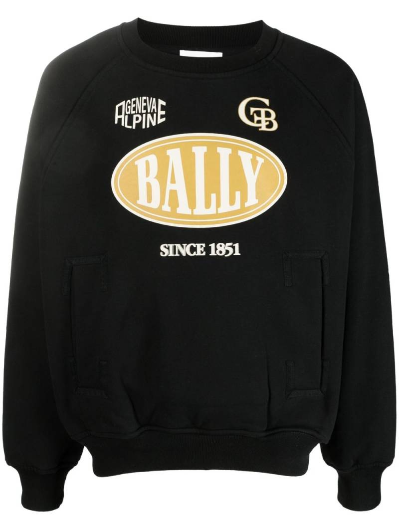 Bally logo-print cotton sweatshirt - Black von Bally