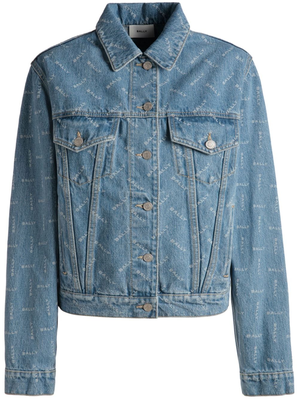 Bally logo-print denim jacket - Blue von Bally