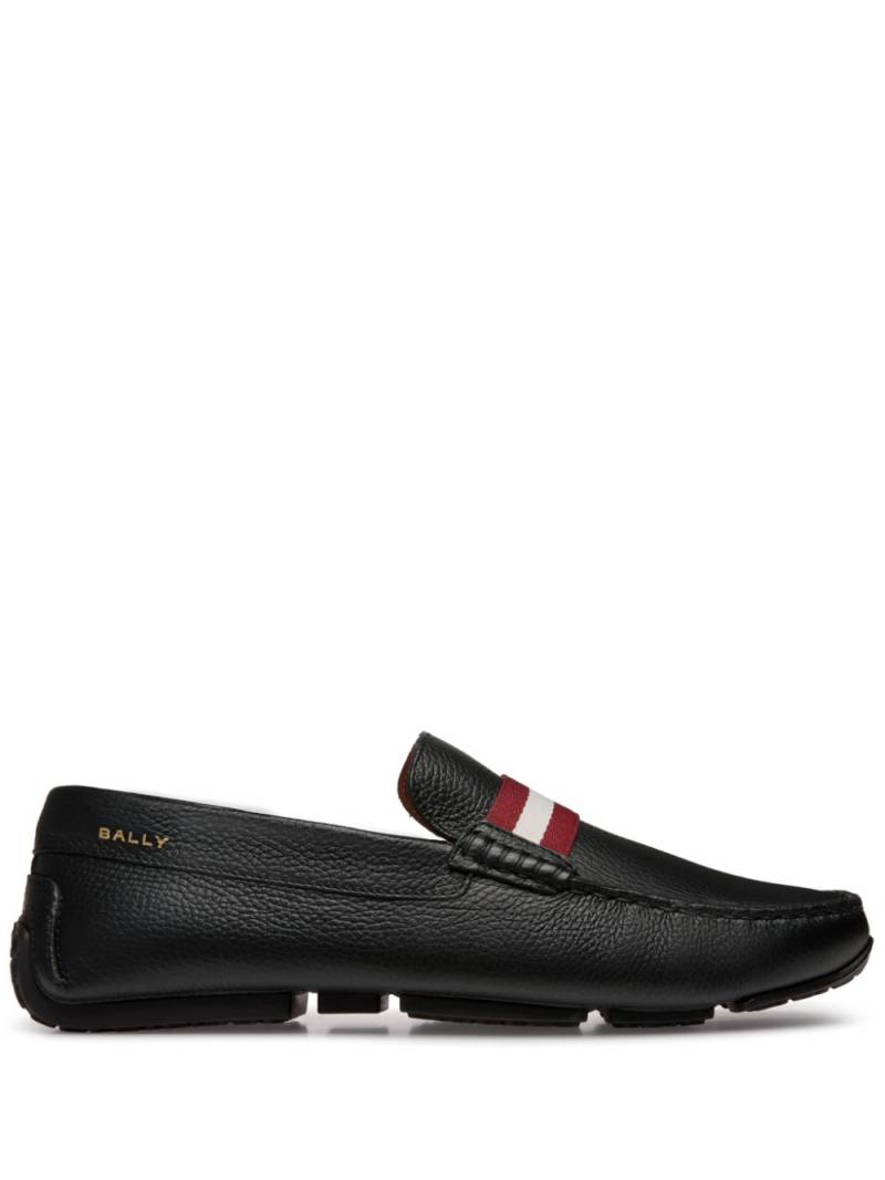 Bally logo-print leather loafers - Black von Bally