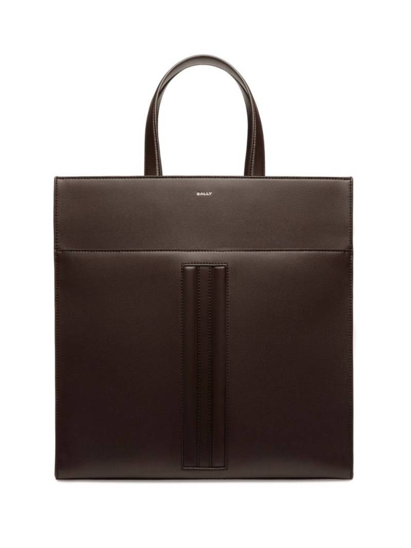 Bally logo-print leather tote bag - Brown von Bally