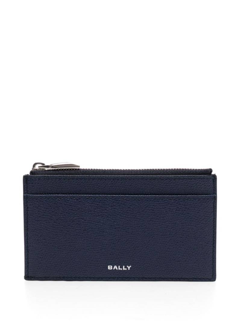 Bally logo-print leather wallet - Blue von Bally