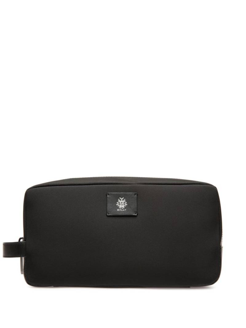 Bally logo-print wash bag - Black von Bally