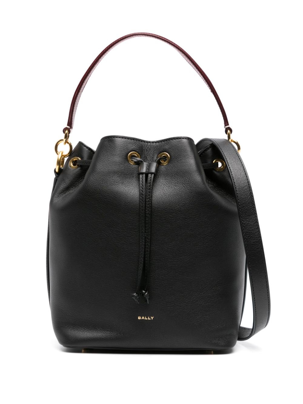 Bally logo-stamp leather bucket bag - Black von Bally