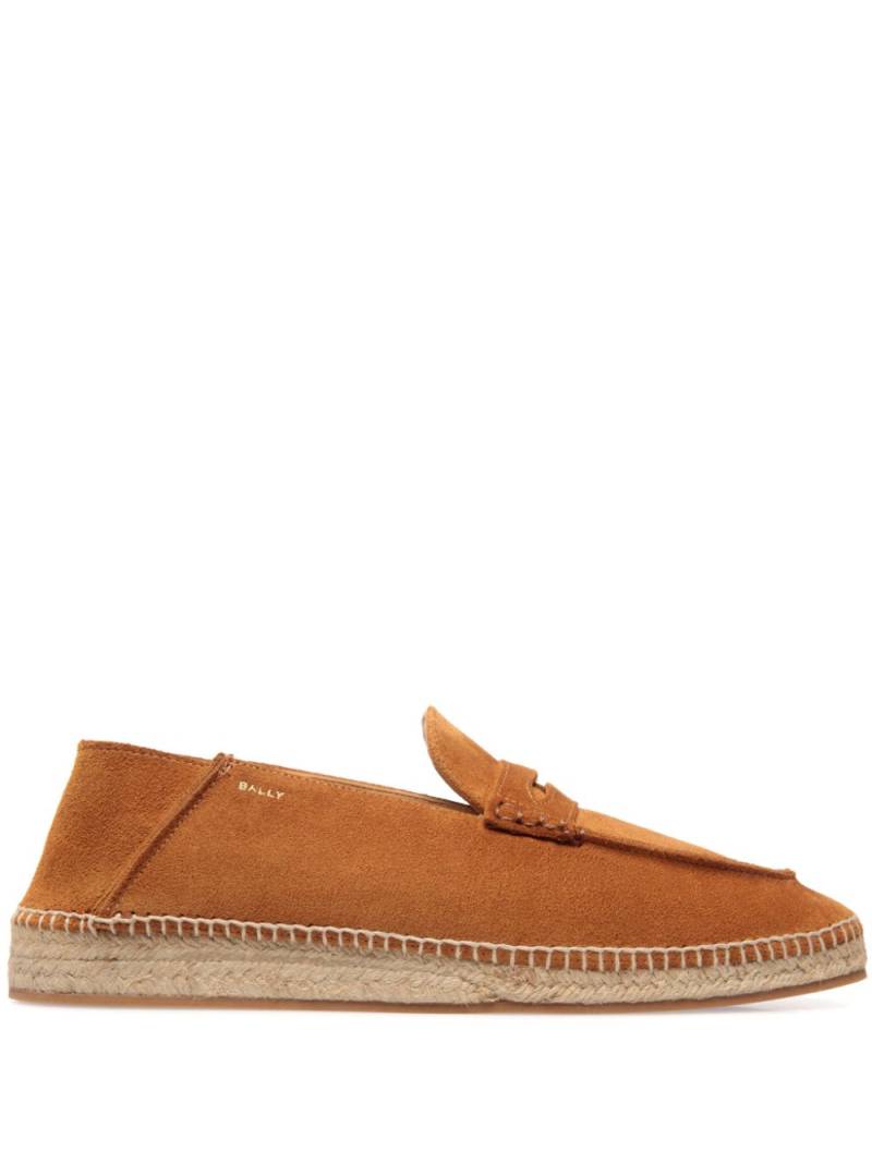 Bally logo-stamp suede espadrilles - Brown von Bally