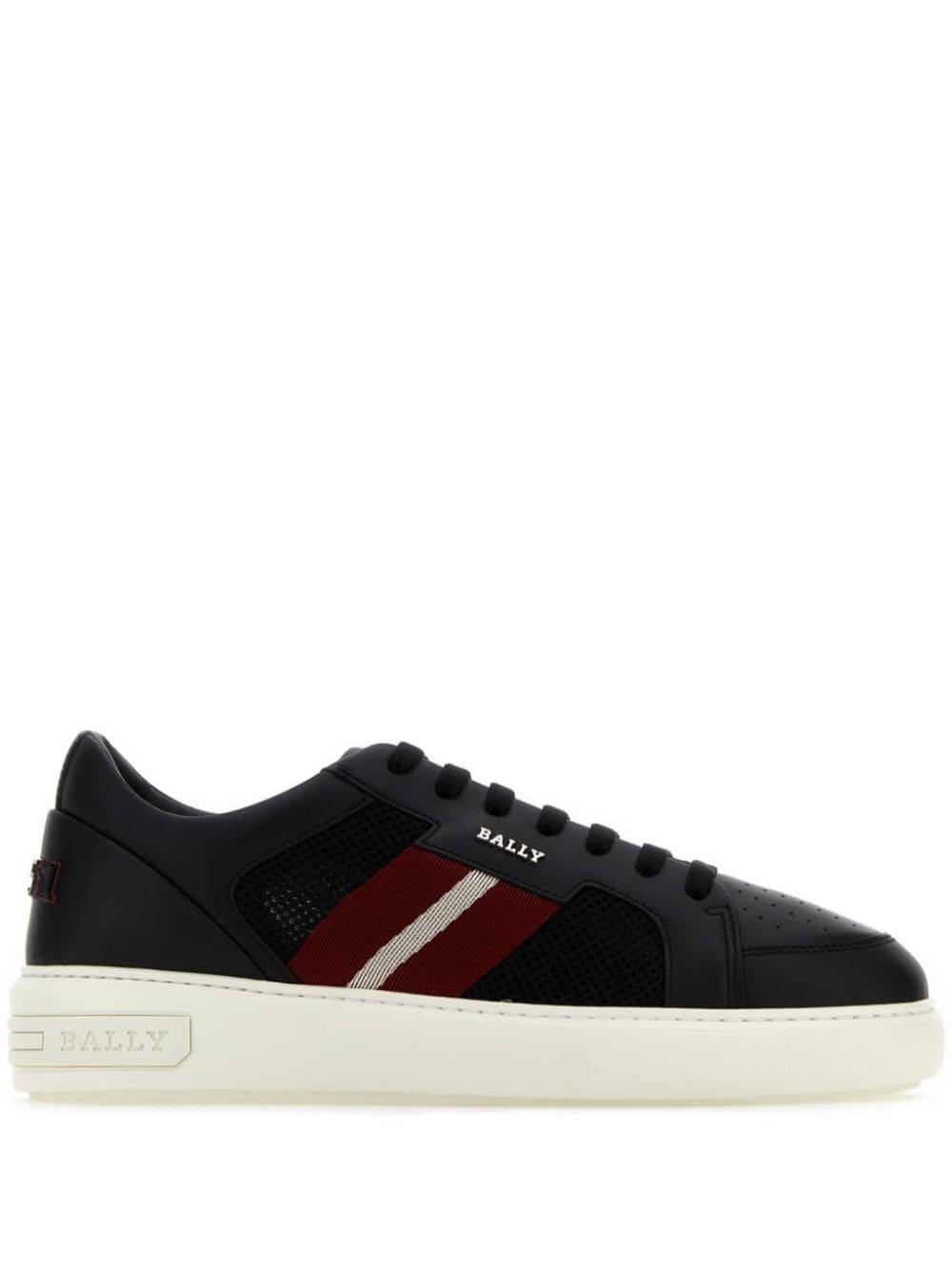 Bally logo-stripe leather sneakers - Black von Bally