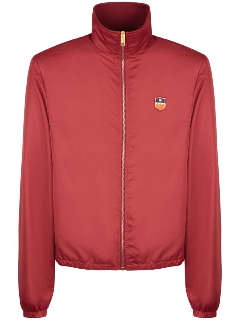 Bally logo-appliqué high-neck windbreaker - Red von Bally