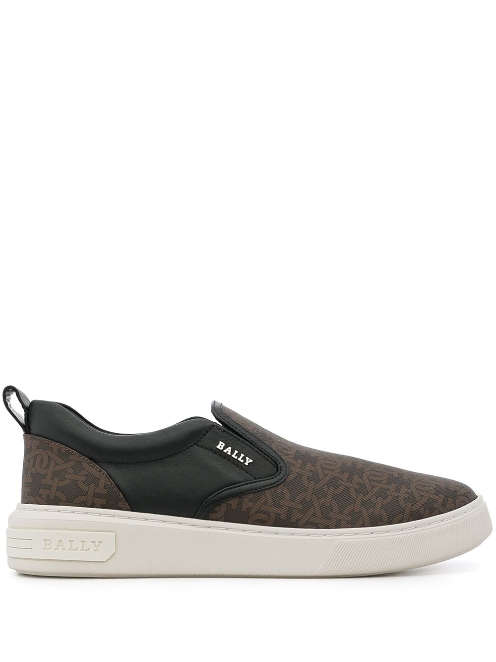 Bally monogram-print slip-on sneakers - Brown von Bally