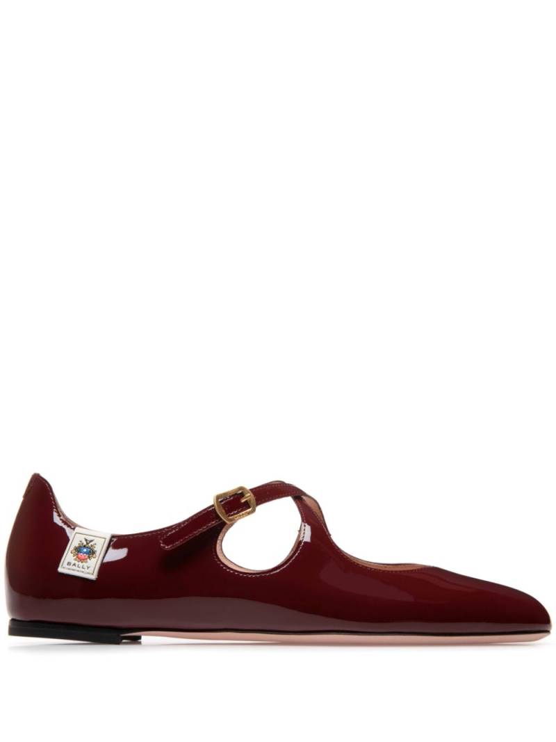 Bally patent ballerina shoes - Red von Bally