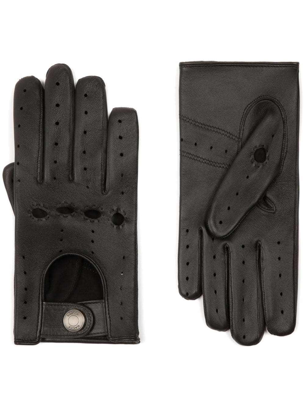 Bally perforated-detail leather gloves - Black von Bally