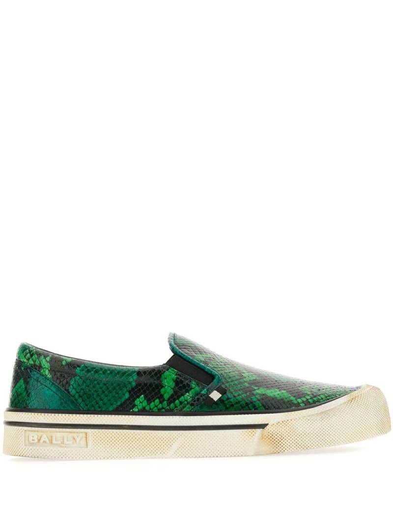 Bally printed slip-on sneakers - Green von Bally