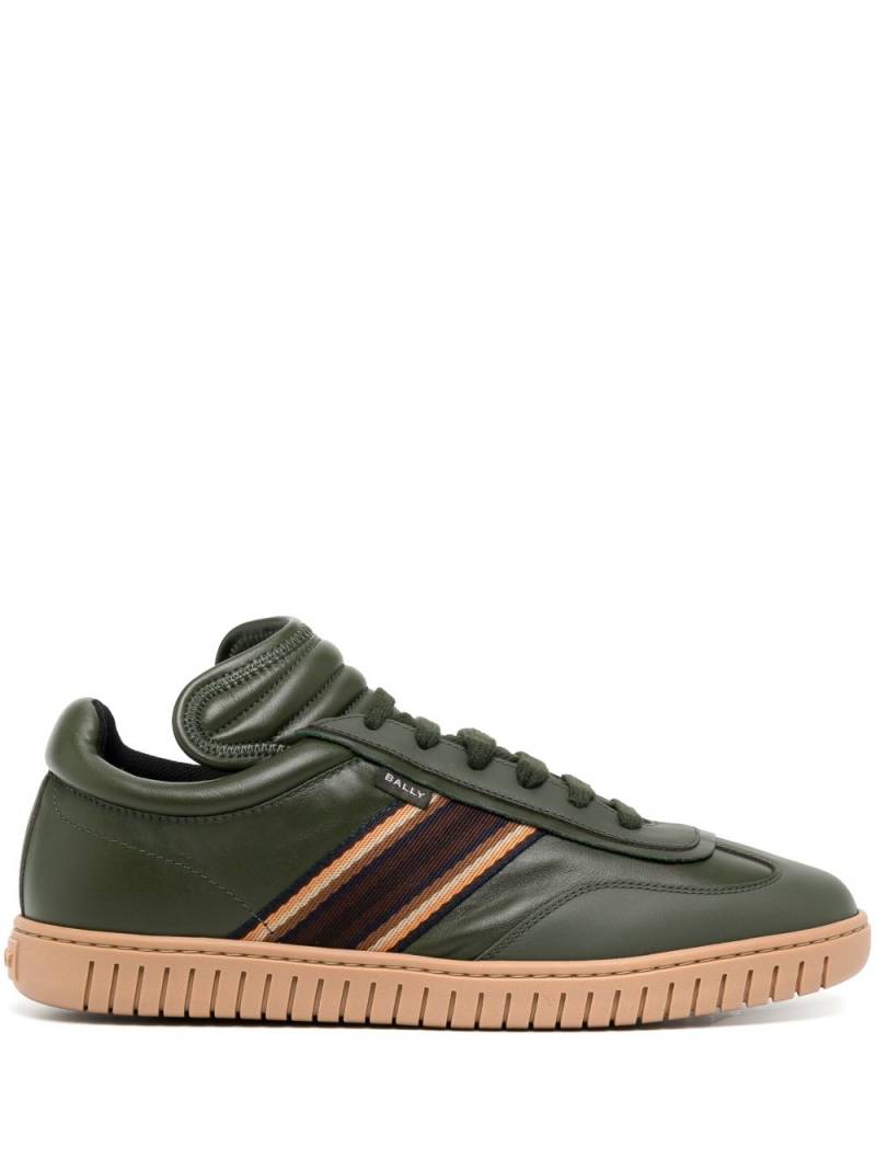 Bally side-stripe leather low-top sneakers - Green von Bally