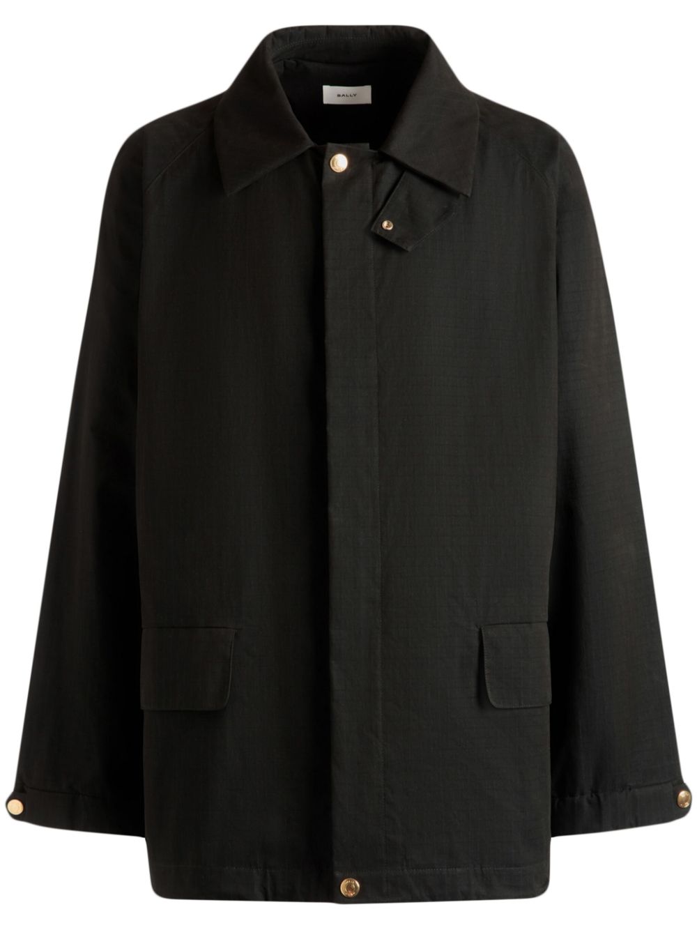 Bally single-breasted ripstop coat - Black von Bally