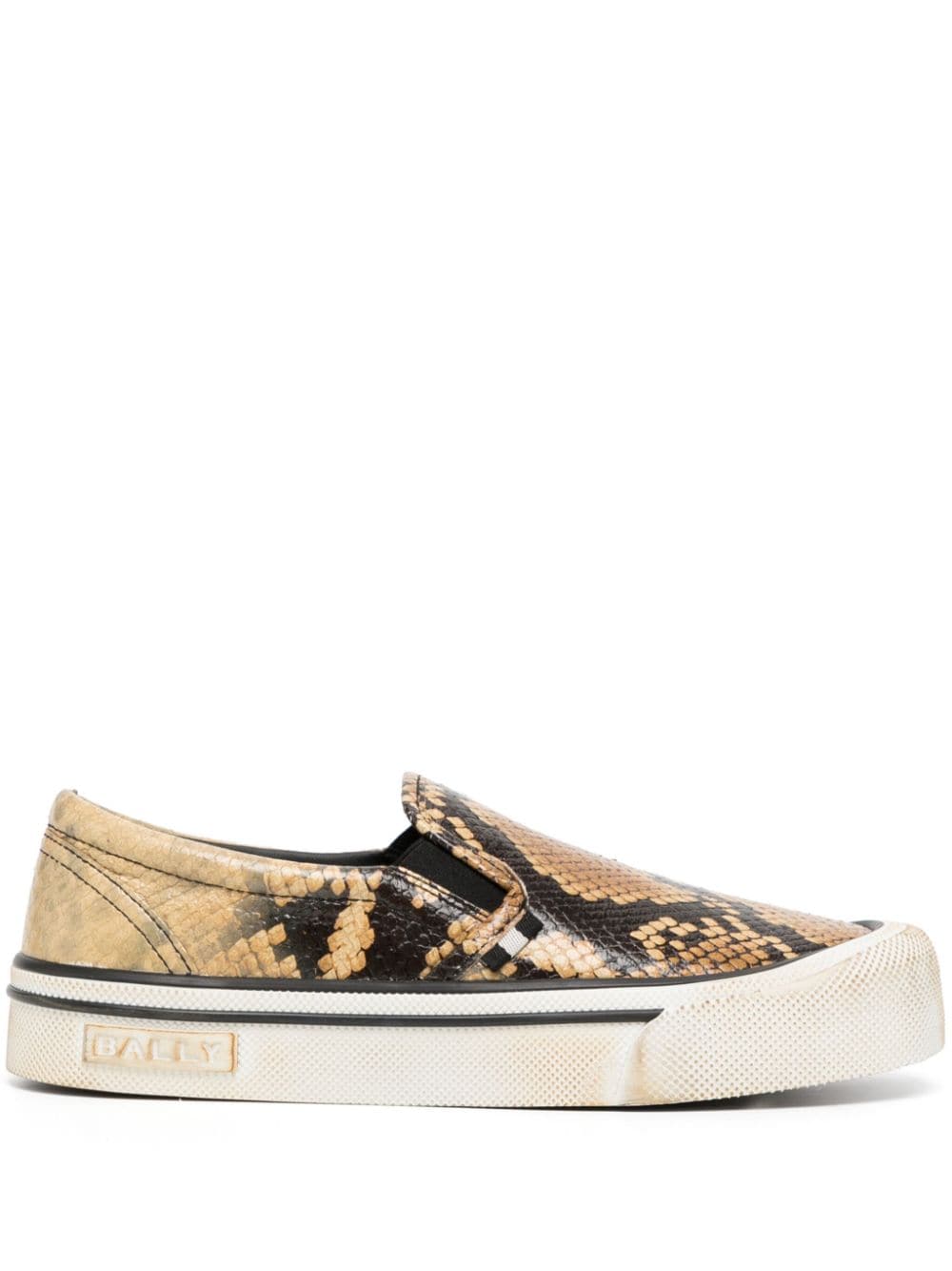 Bally snakeskin-effect slip-on sneakers - Brown von Bally