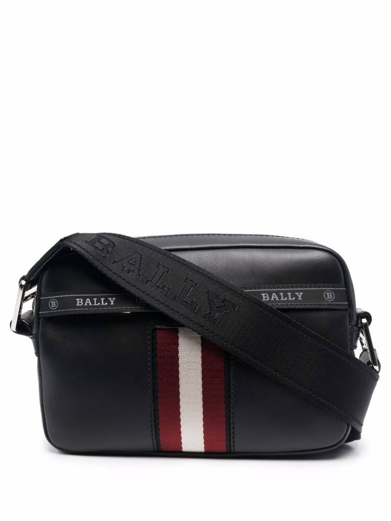 Bally stripe trim shoulder bag - Black von Bally