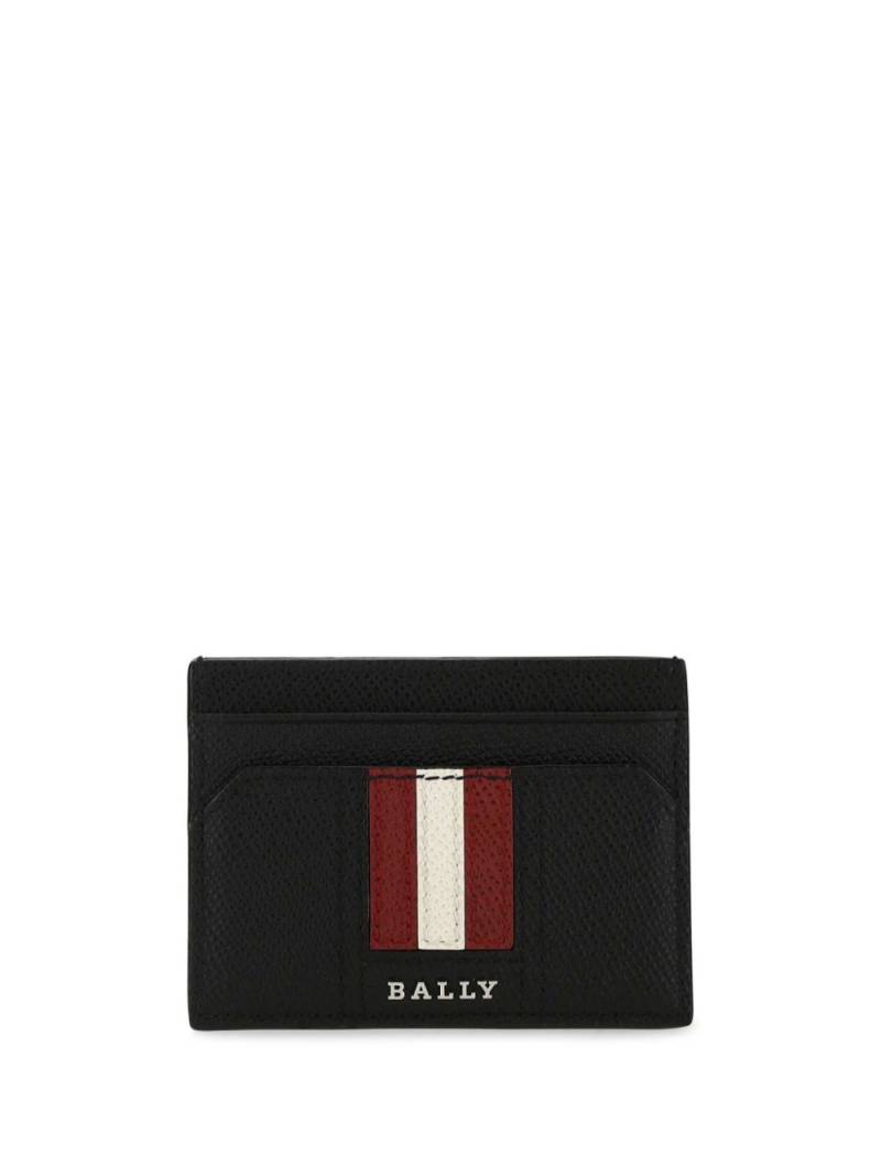 Bally striped leather cardholder - Black von Bally