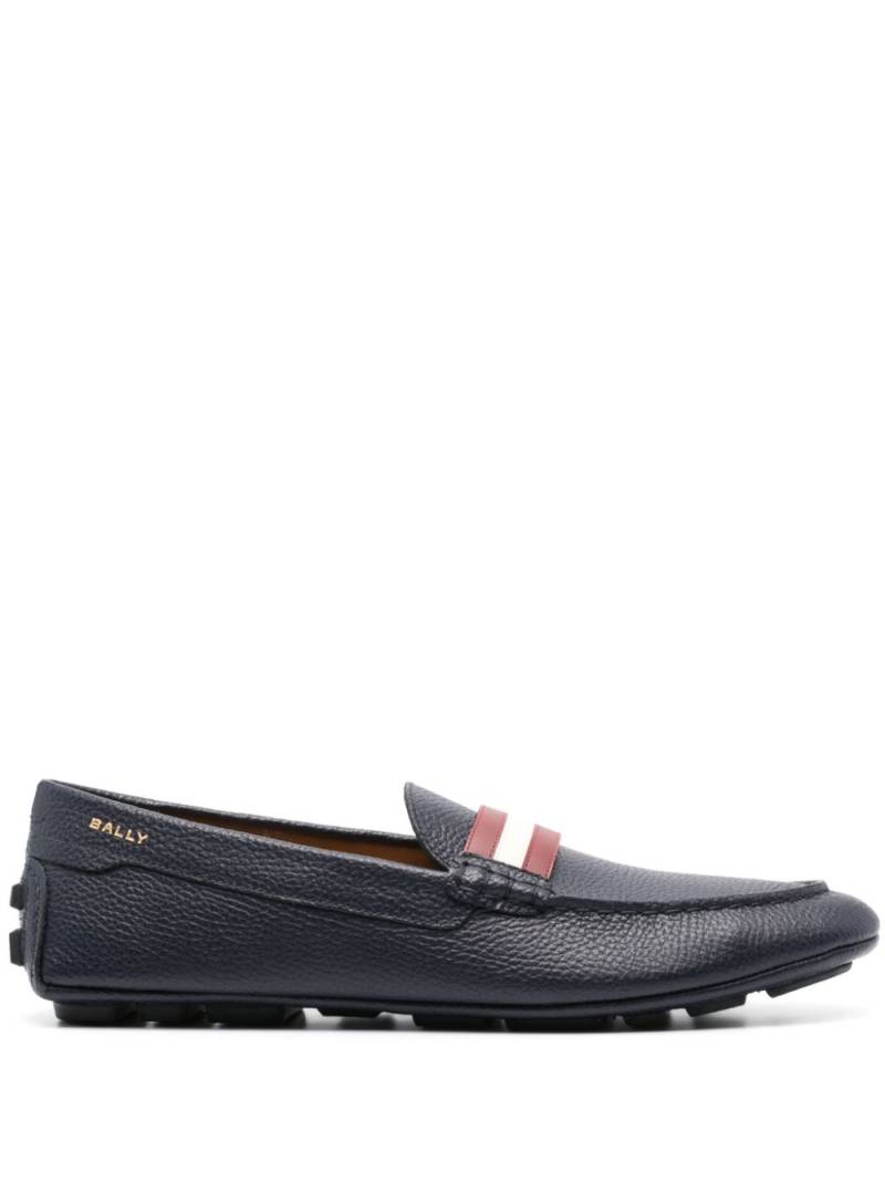 Bally striped leather loafers - Blue von Bally