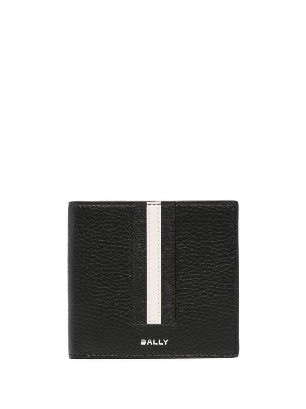 Bally striped leather wallet - Black von Bally