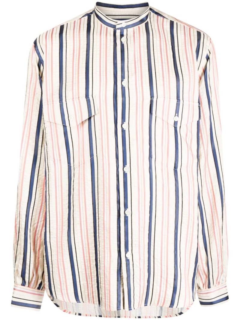 Bally stripes-print silk shirt - Neutrals von Bally