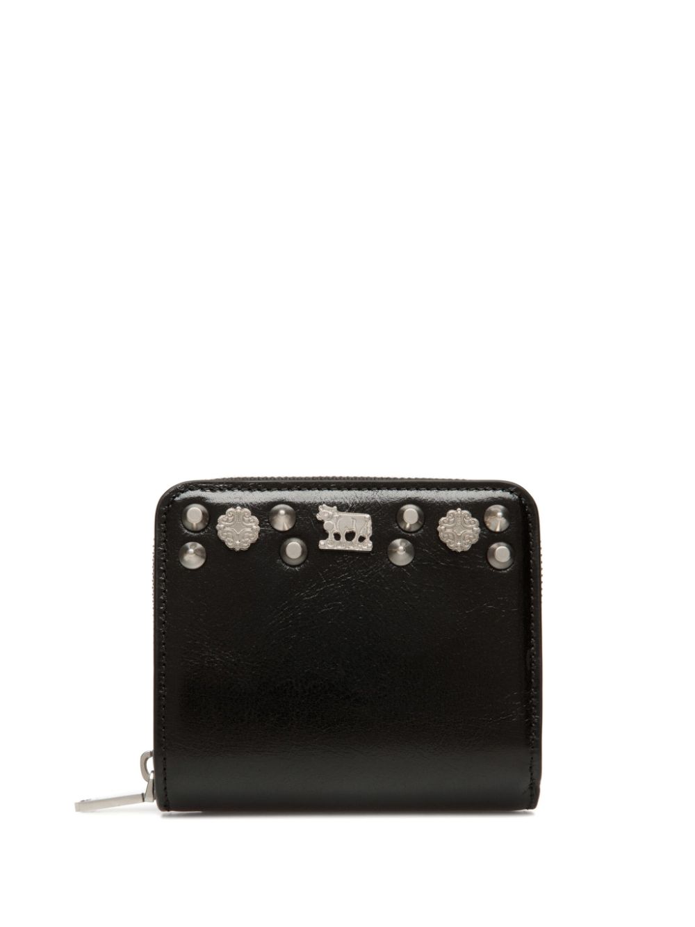 Bally stud-embellished leather wallet - Black von Bally