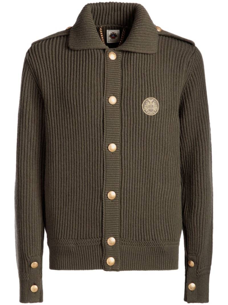 Bally x Adrien Brody ribbed wool cardigan - Green von Bally