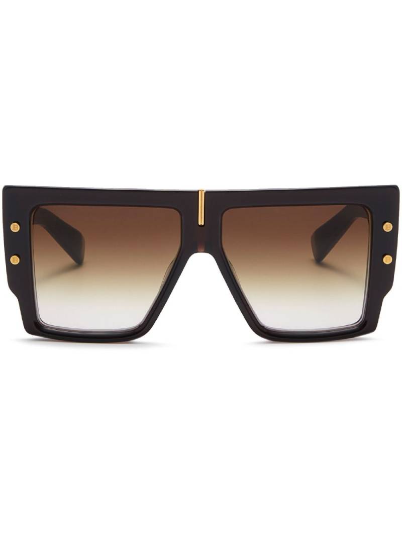 Balmain Eyewear B-Grand oversize-frame sunglasses - Brown von Balmain Eyewear