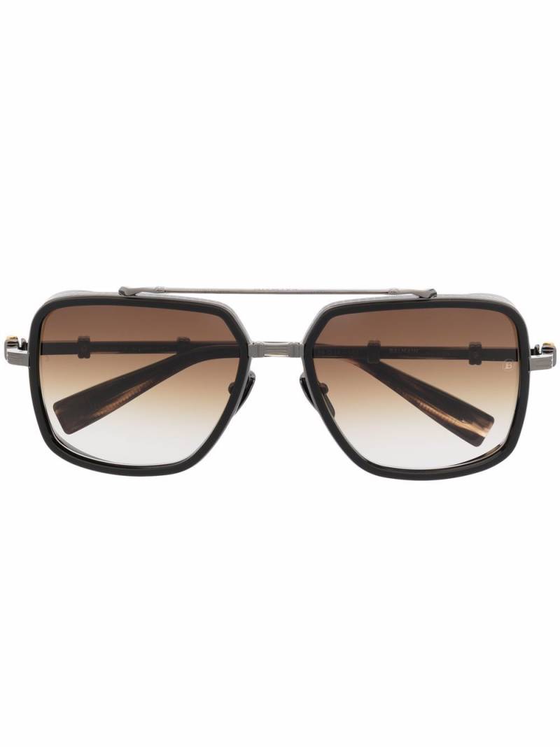 Balmain Eyewear Officier pilot-frame sunglasses - Brown von Balmain Eyewear