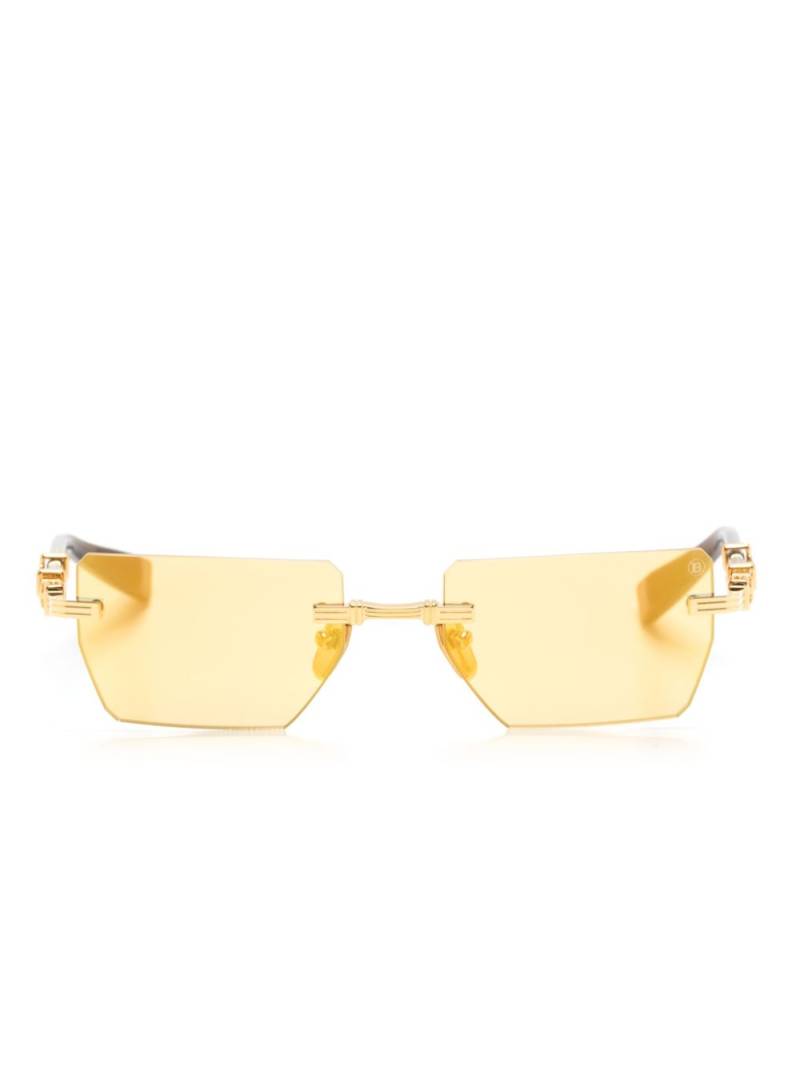 Balmain Eyewear Pierre geometric-frame sunglasses - Gold von Balmain Eyewear