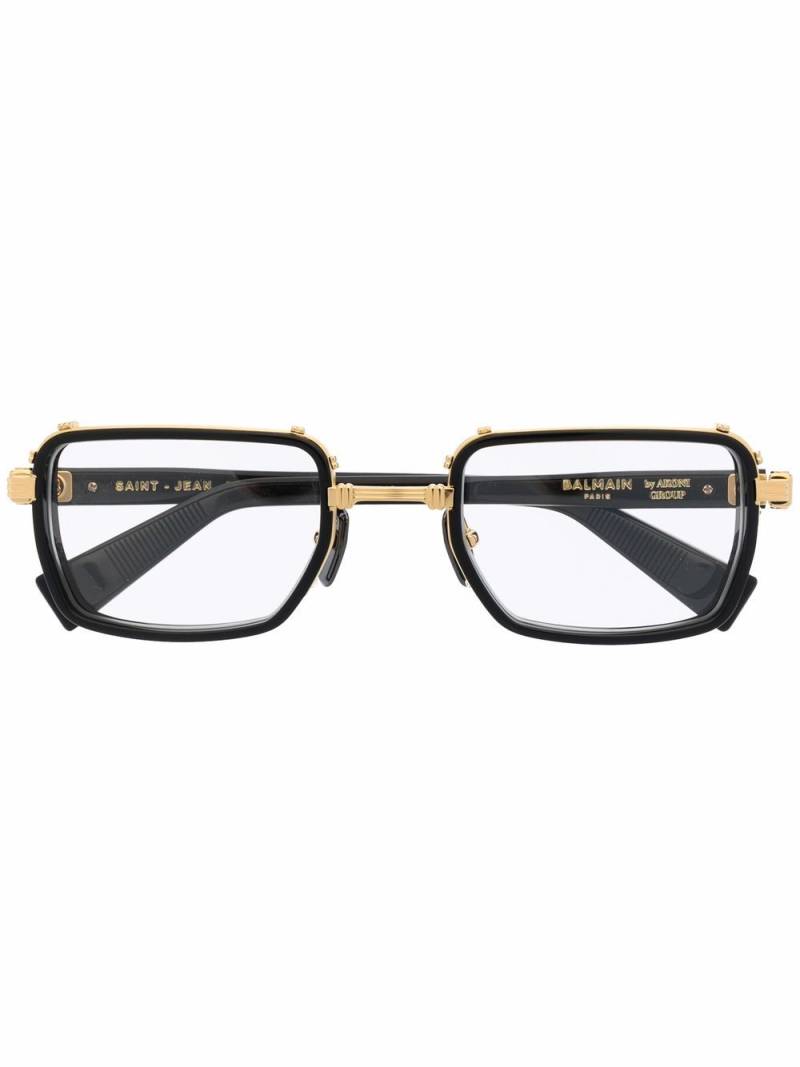 Balmain Eyewear Saint Jean rectangular glasses - Black von Balmain Eyewear