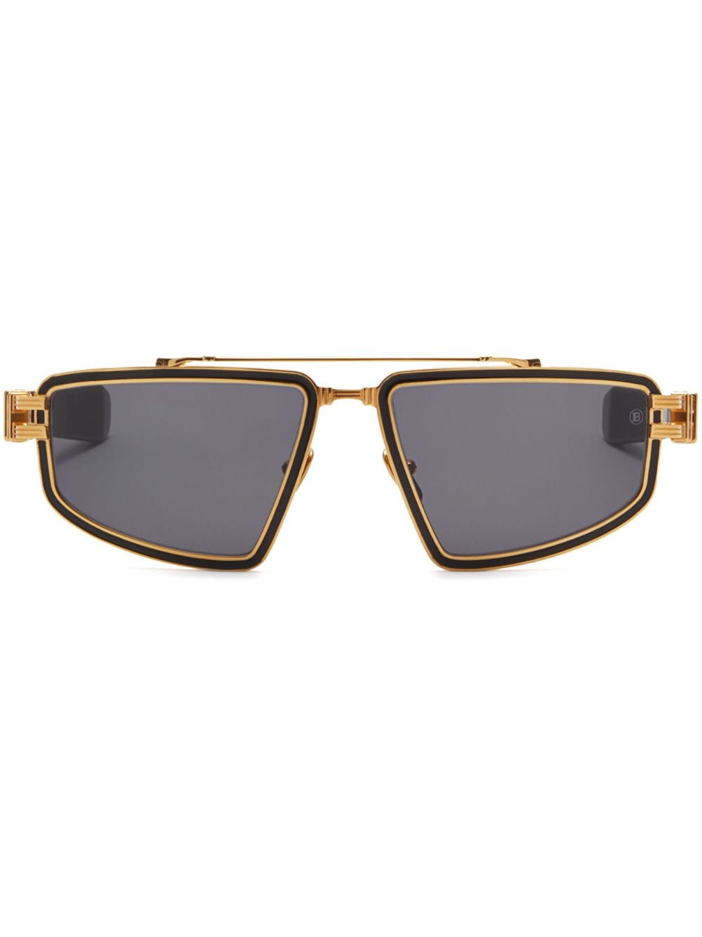 Balmain Eyewear Titan tinted pilot-frame sunglasses - Black von Balmain Eyewear