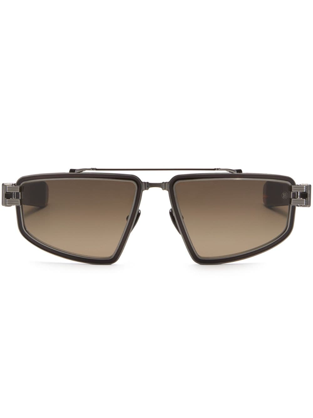 Balmain Eyewear Titan tinted pilot-frame sunglasses - Black von Balmain Eyewear