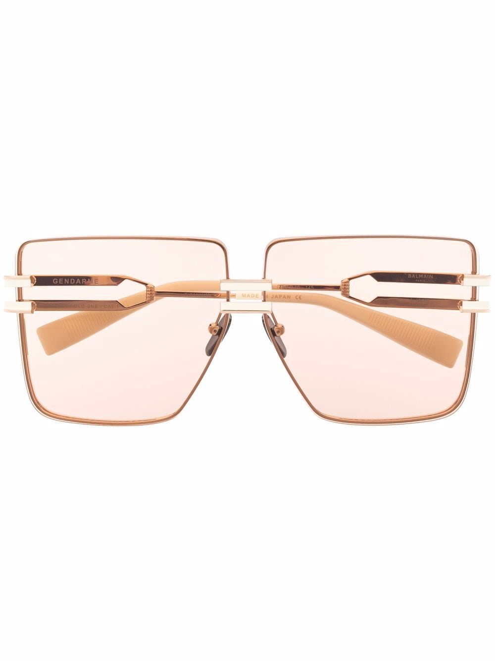 Balmain Eyewear oversized rimless police-style sunglasses - Neutrals von Balmain Eyewear