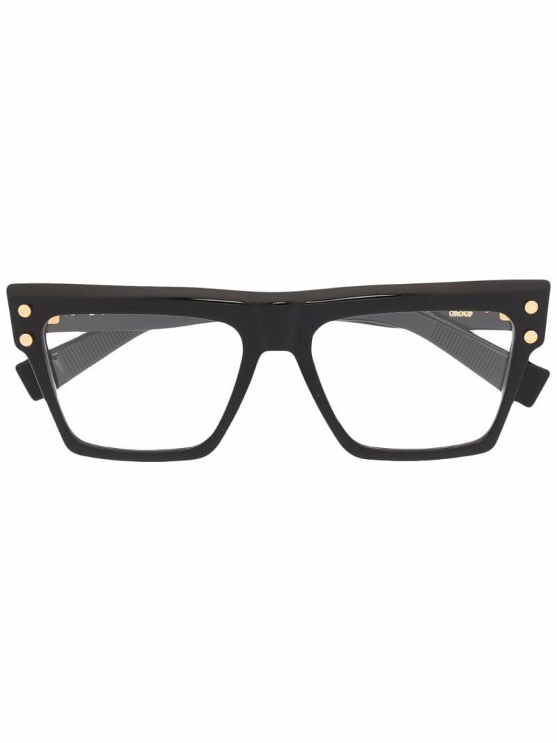 Balmain Eyewear square-frame glasses - Black von Balmain Eyewear