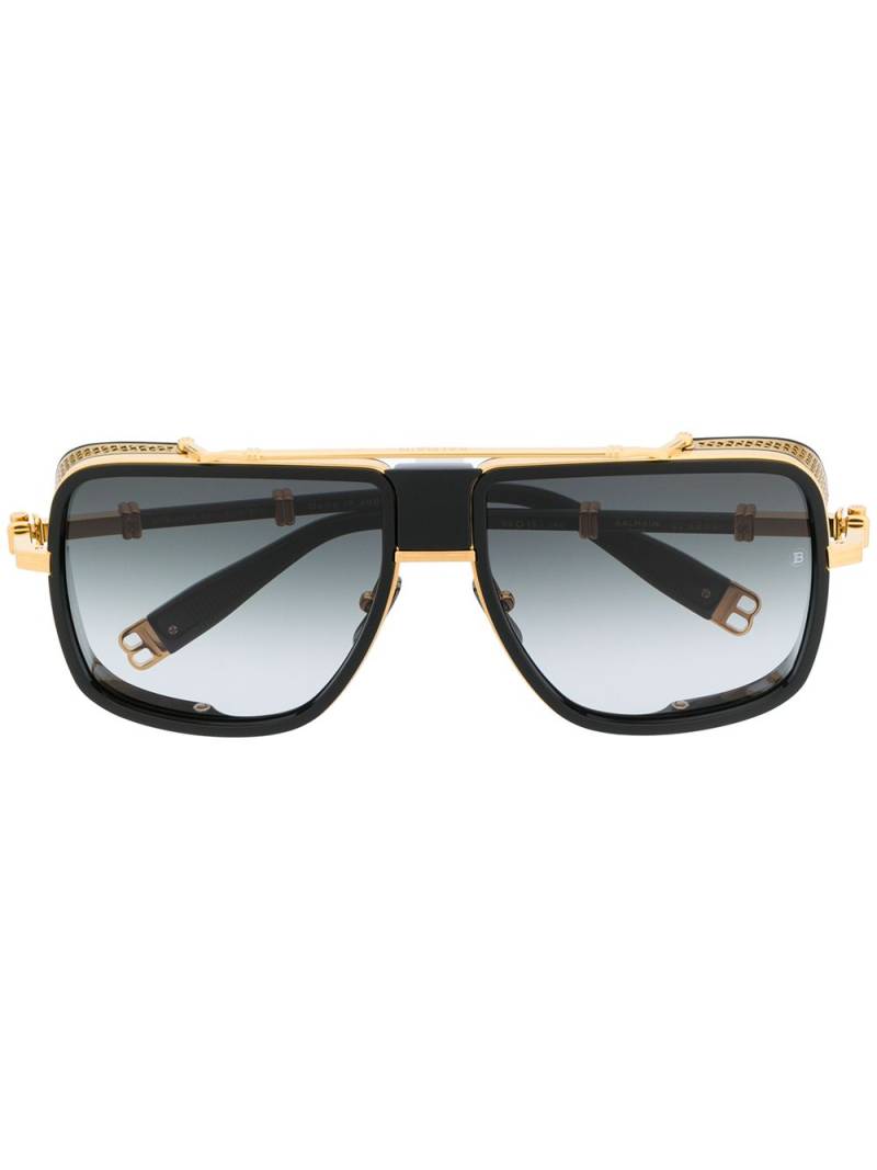 Balmain Eyewear x Akoni gradient tinted oversized sunglasses - Black von Balmain Eyewear