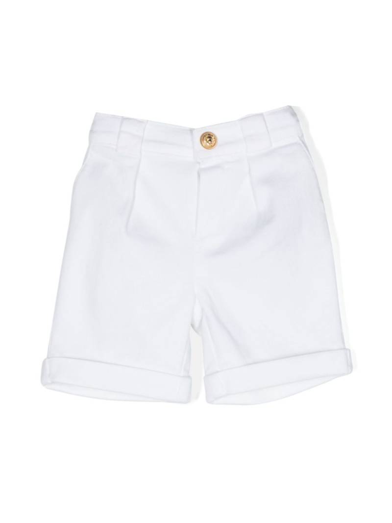 Balmain Kids Lion-buttons twill shorts - White von Balmain Kids