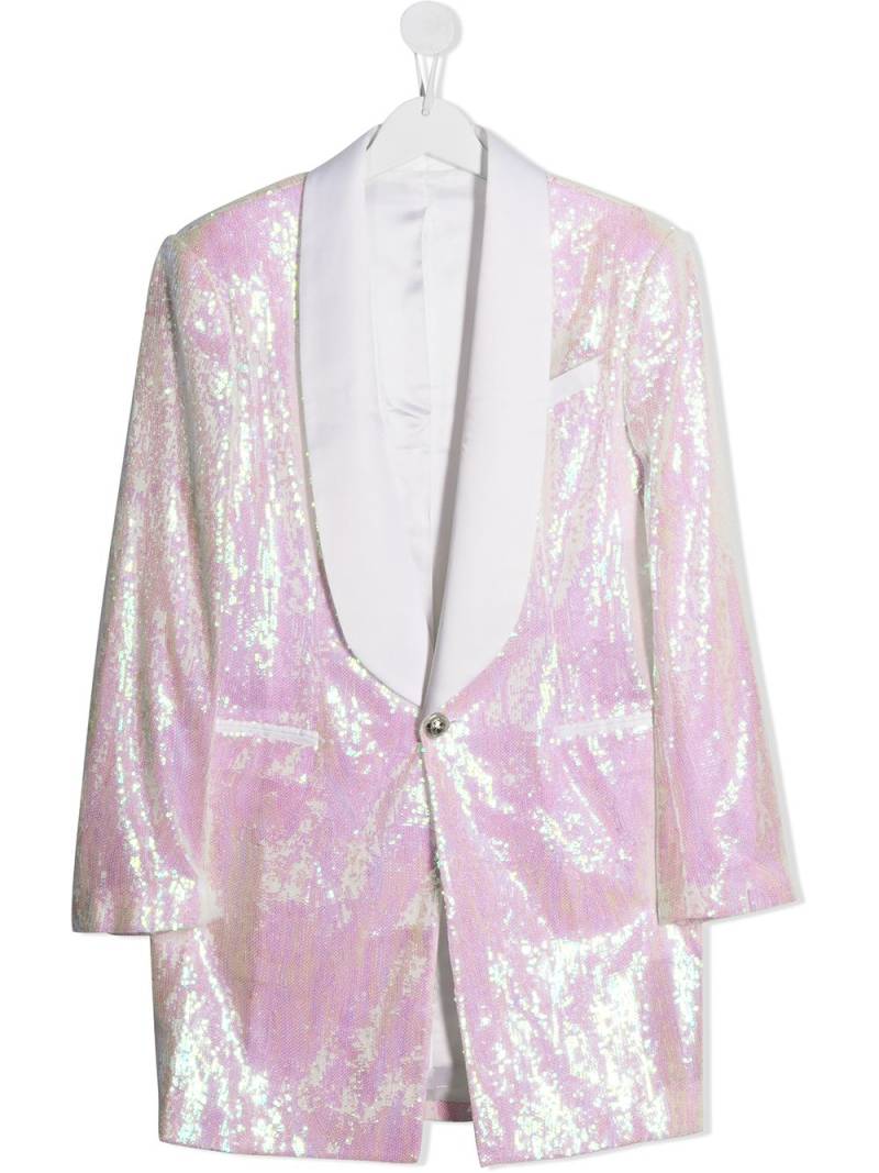 Balmain Kids sequin-embellished blazer - White von Balmain Kids