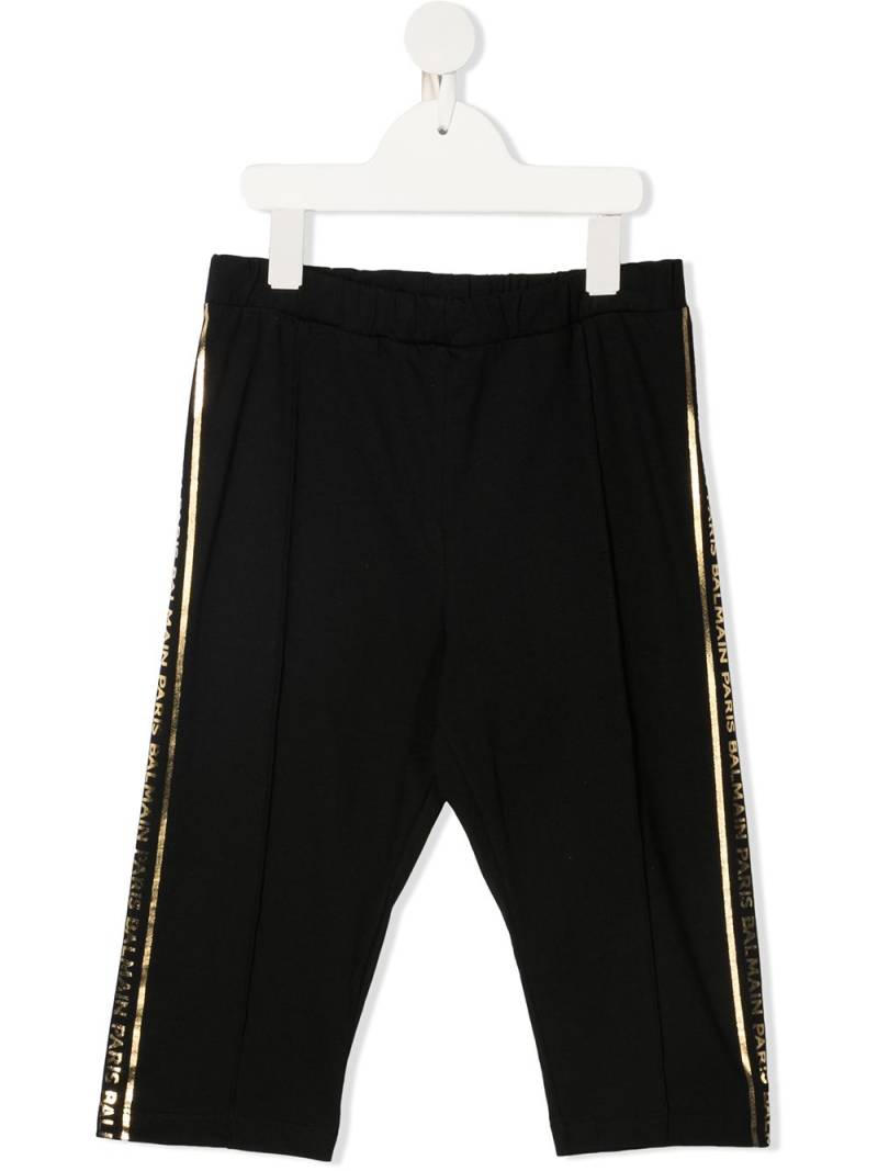 Balmain Kids TEEN side-stripe shorts - Black von Balmain Kids