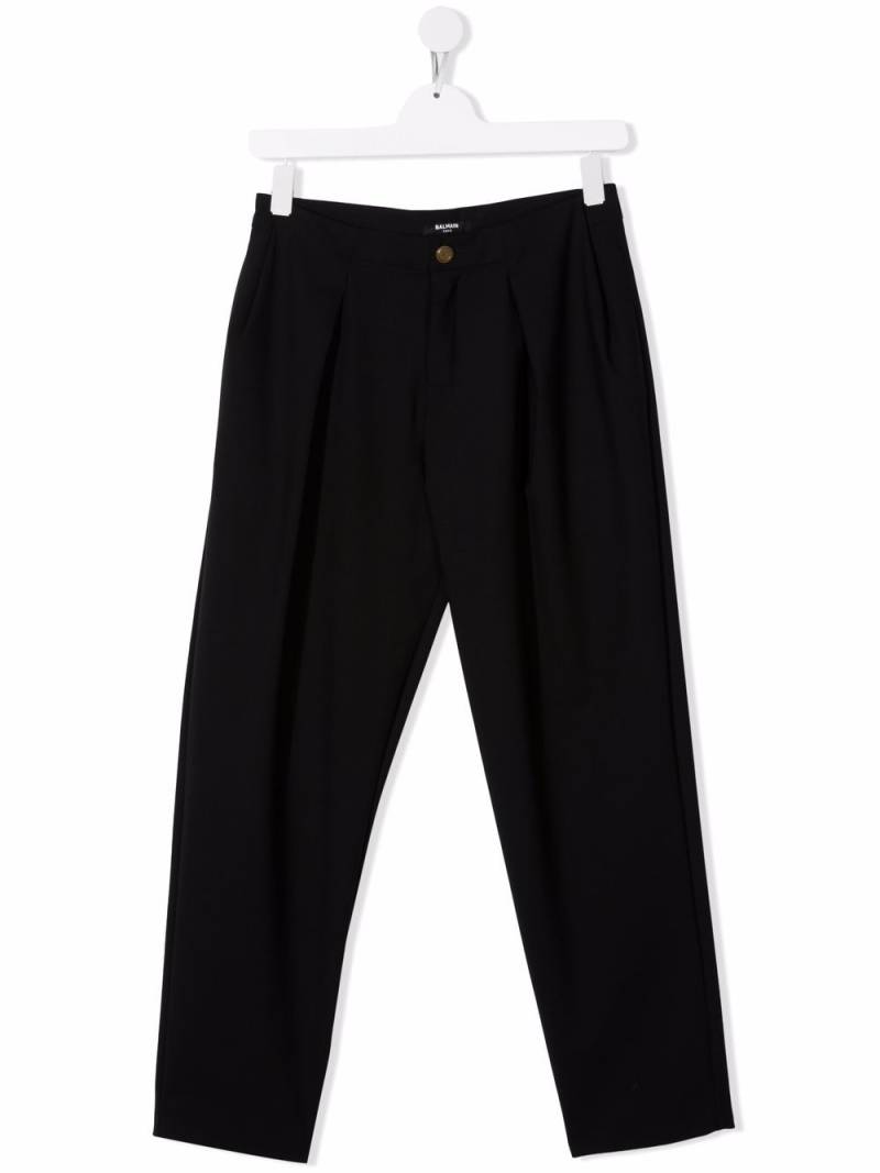 Balmain Kids TEEN straight-leg trousers - Black von Balmain Kids