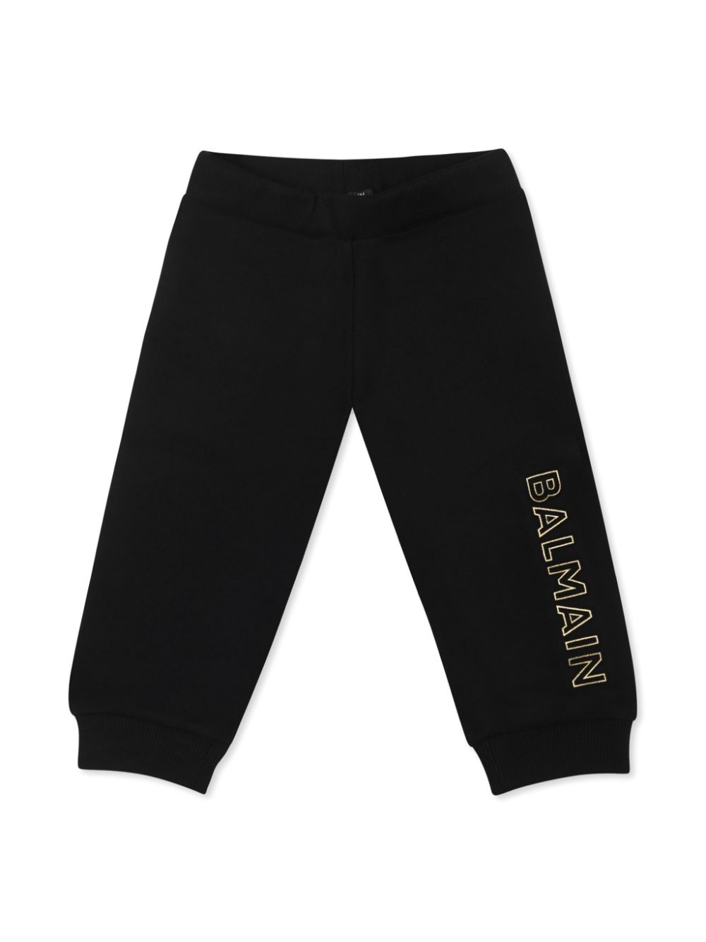 Balmain Kids logo-print cotton track pants - Black von Balmain Kids