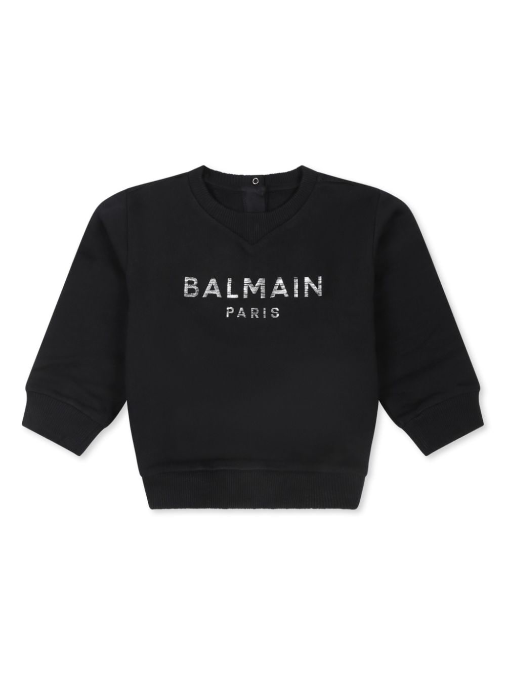 Balmain Kids button-back cotton jumper - Black von Balmain Kids