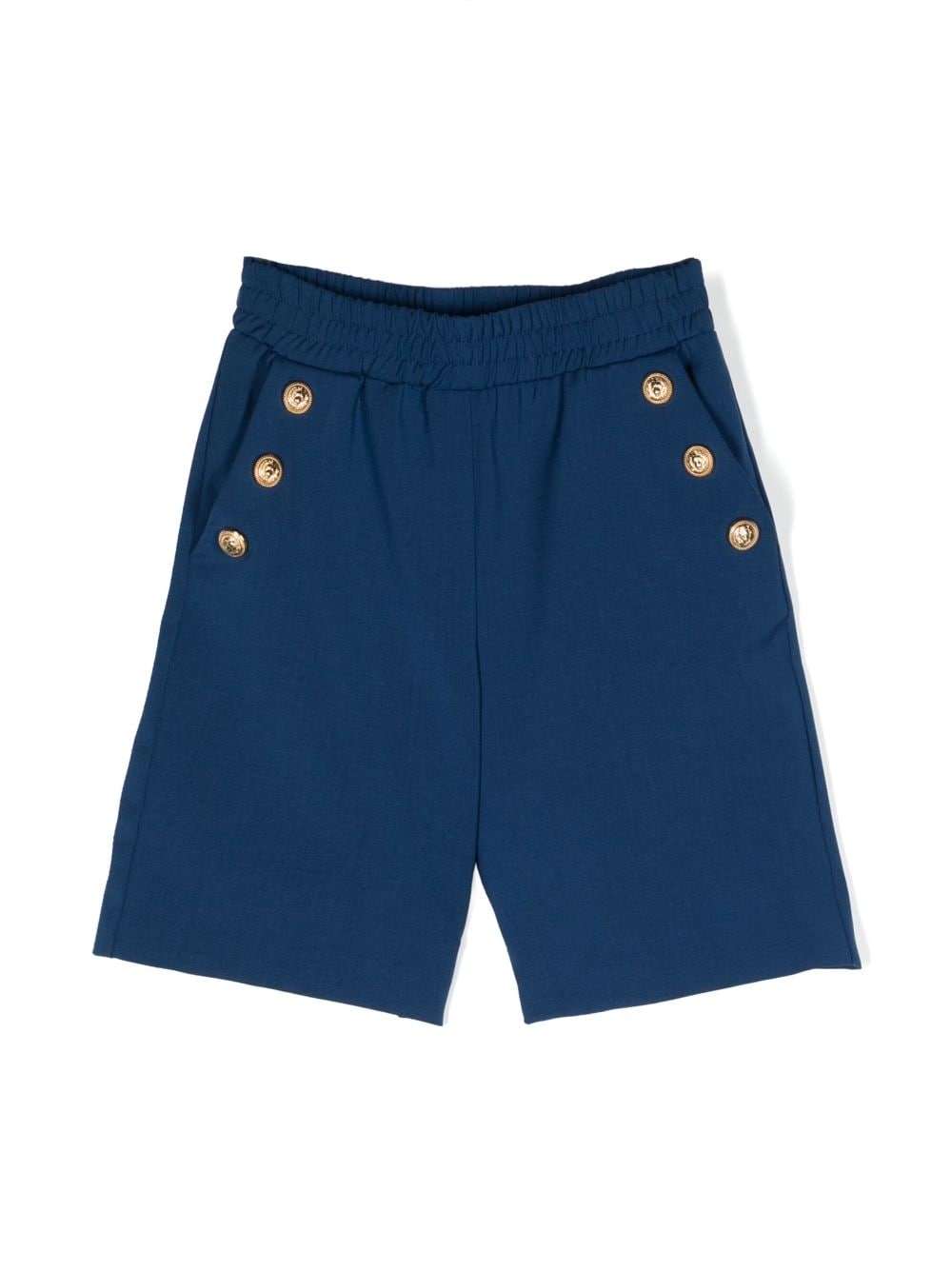Balmain Kids button-embellished wool shorts - Blue von Balmain Kids