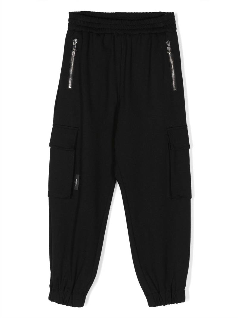 Balmain Kids cargo track pants - Black von Balmain Kids