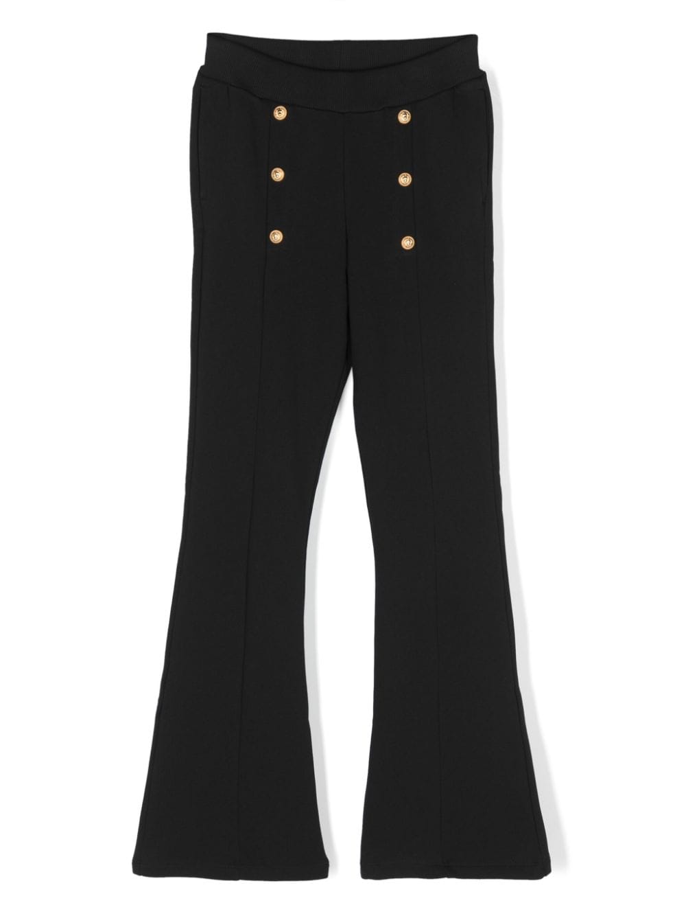 Balmain Kids decorative-button flared trousers - Black von Balmain Kids