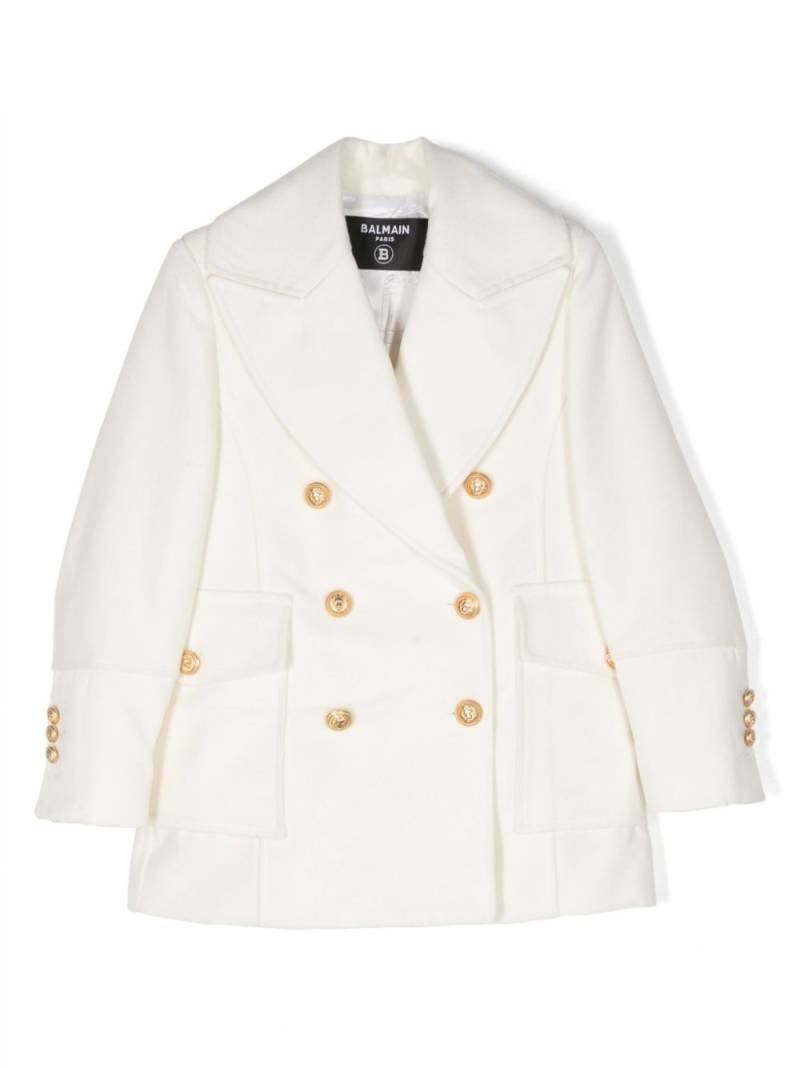 Balmain Kids double-breasted blazer - White von Balmain Kids