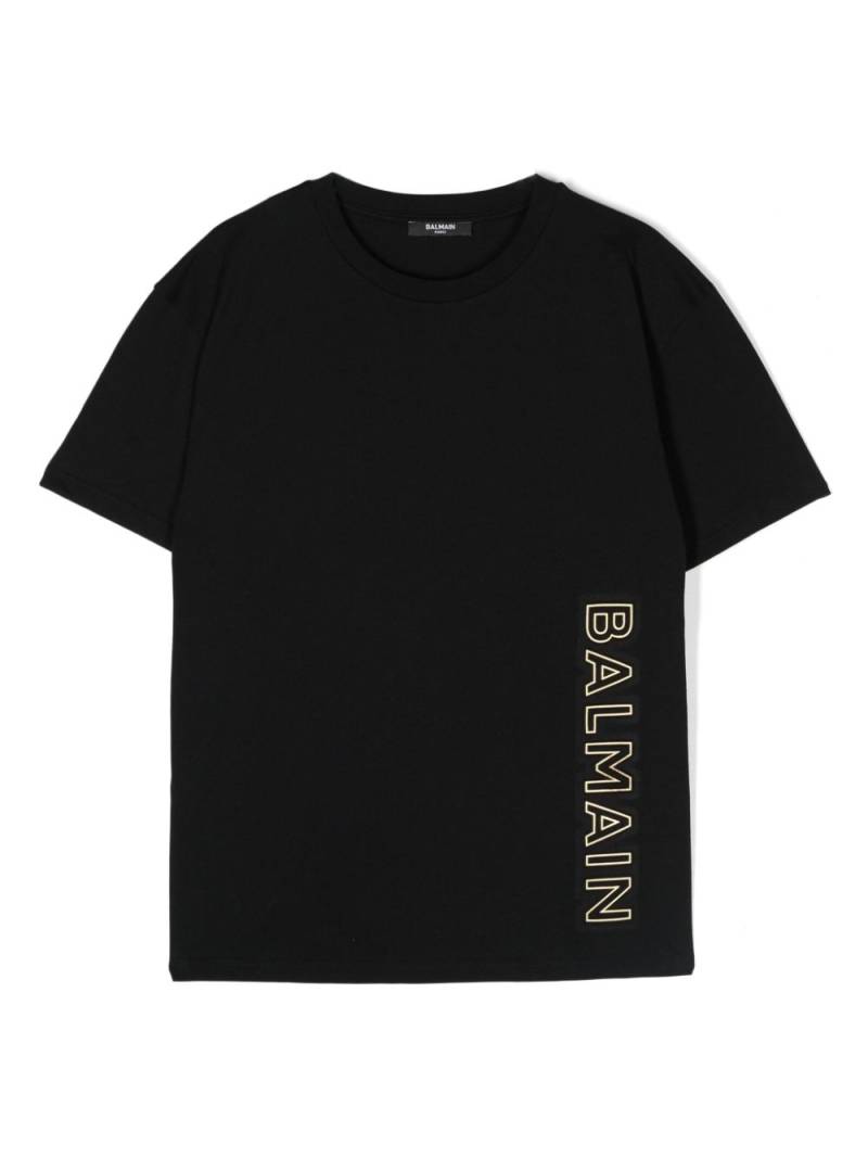 Balmain Kids logo-embossed cotton T-shirt - Black von Balmain Kids