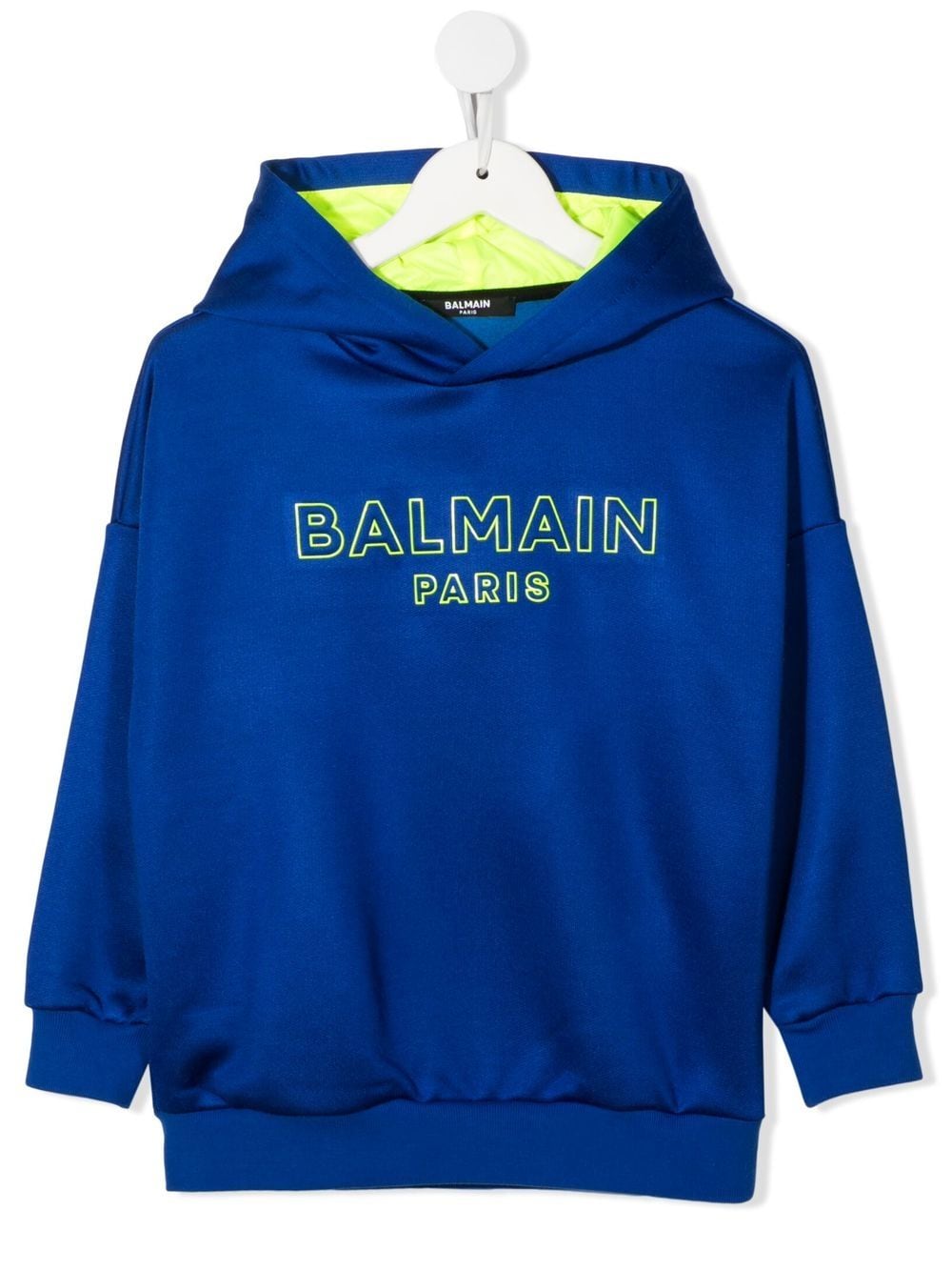 Balmain Kids embroidered-logo hoodie - Blue von Balmain Kids