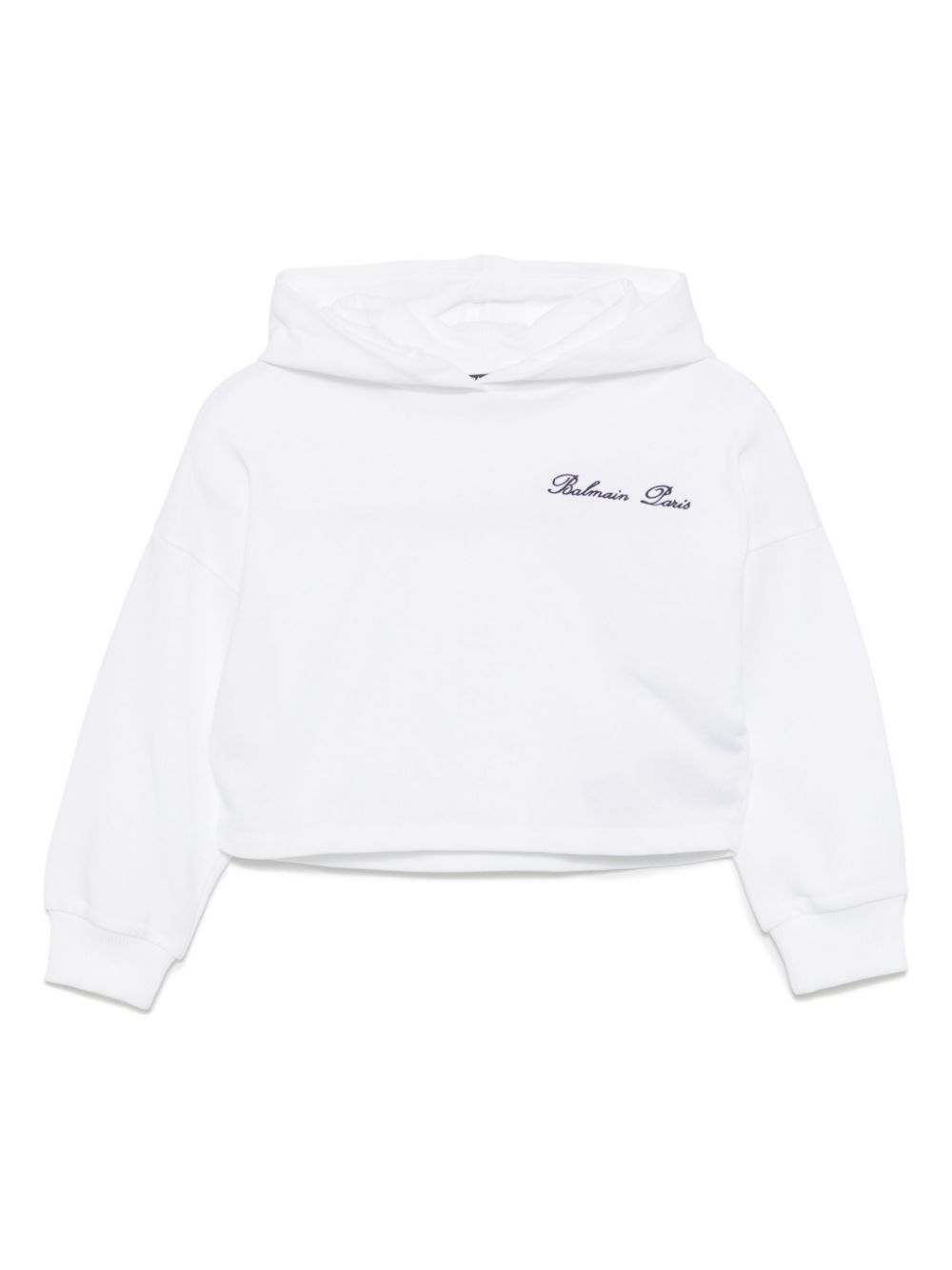 Balmain Kids embroidered-logo hoodie - White von Balmain Kids