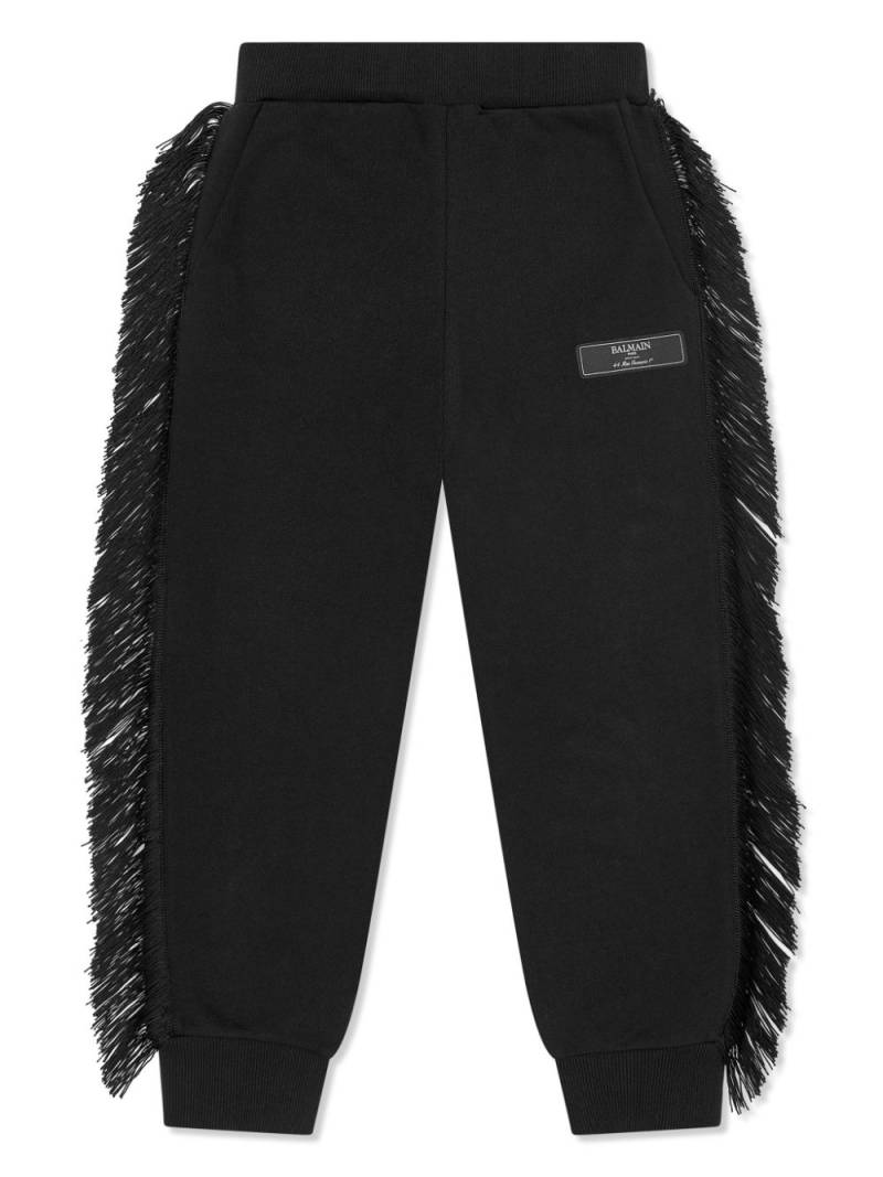 Balmain Kids fringe-detailing joggers - Black von Balmain Kids